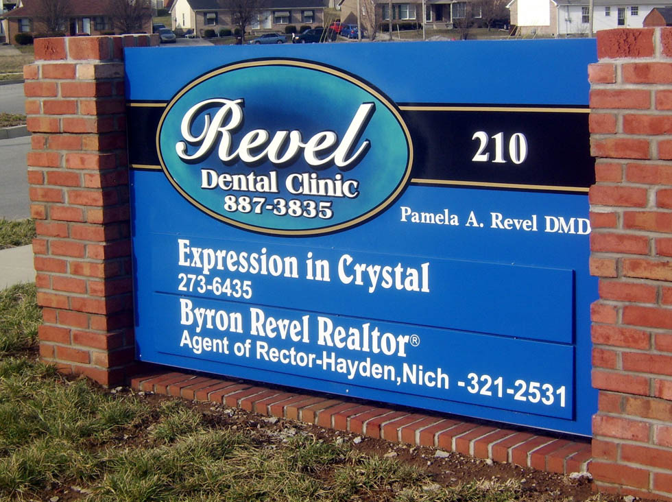 Revel Dental Clinic Free Standing Sign  by Flying armadillo signs