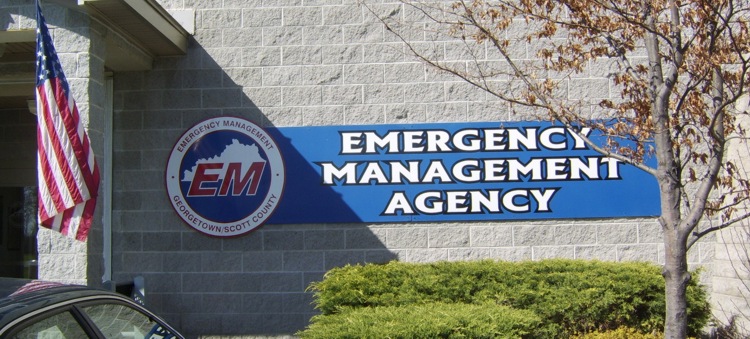 EMA, Emergency Management Agency sign, Kentucky, Sign, Flying Armadillo Signs, Mike Burrell, FASCO